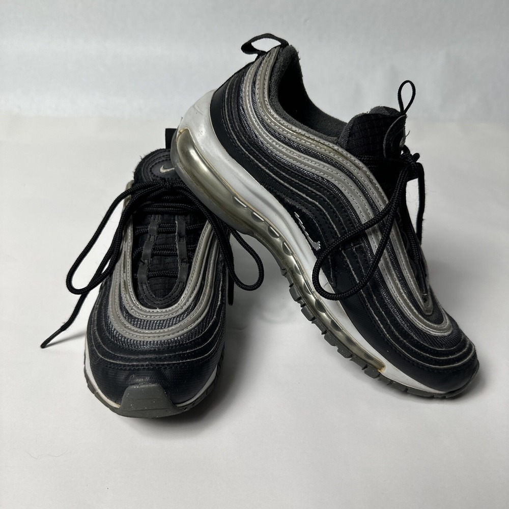 Nike Air Max 97 Black Pixel Silver White Sneakers 5Y BQ8380-001